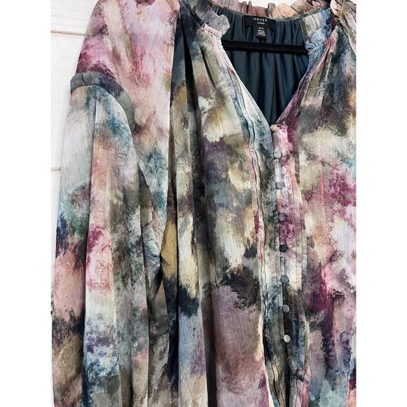 Haver London Blouse Size XL Multicolor Long Sleeves - Picture 6 of 6